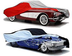 Multi-color Weathershield Car Cover, Red and Grey